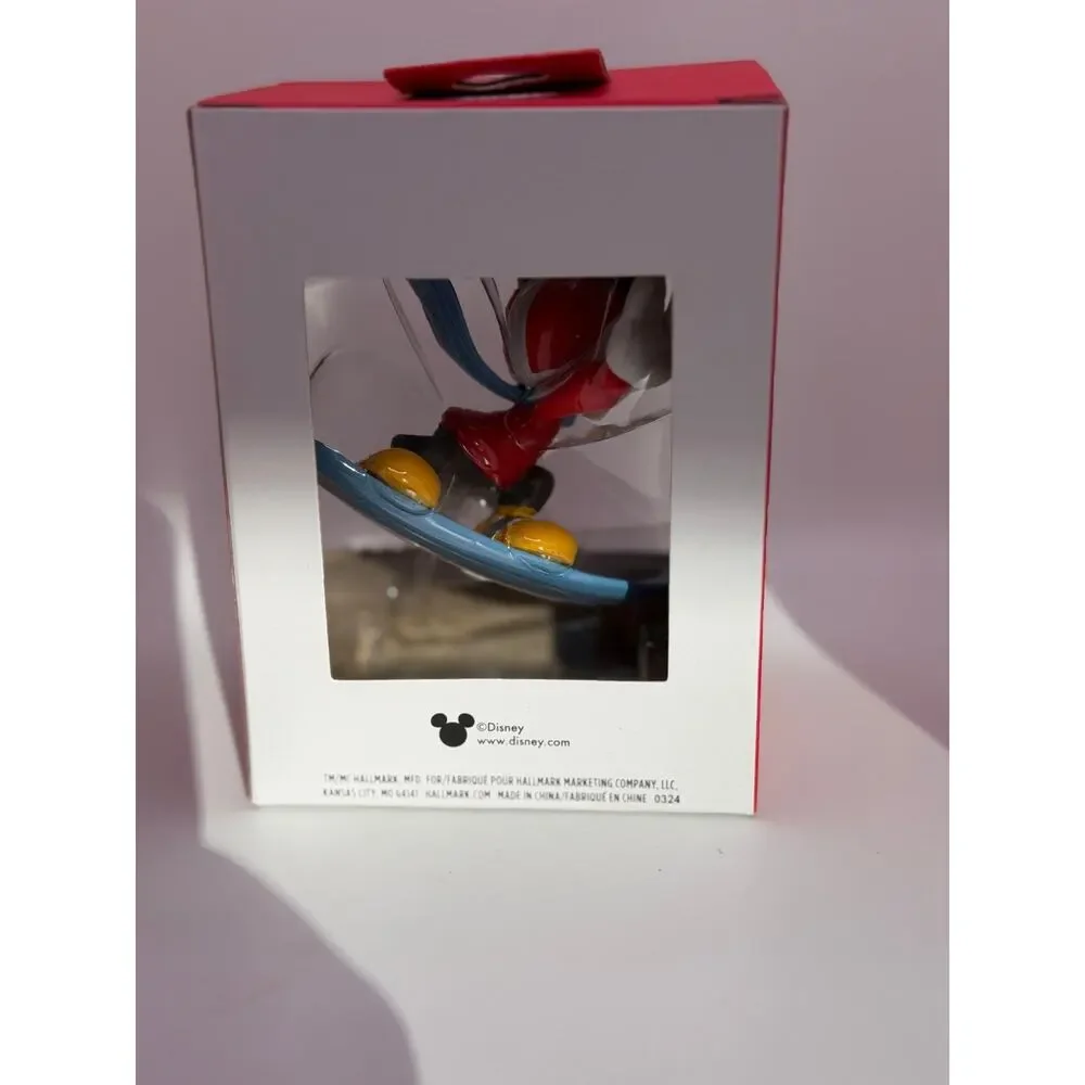 NEW Disney Mickey Mouse Snowboarding Hallmark Christmas Ornaments Keepsake